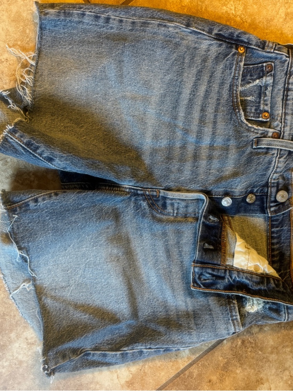 Levi's Blue Denim Cutoff Jean Shorts